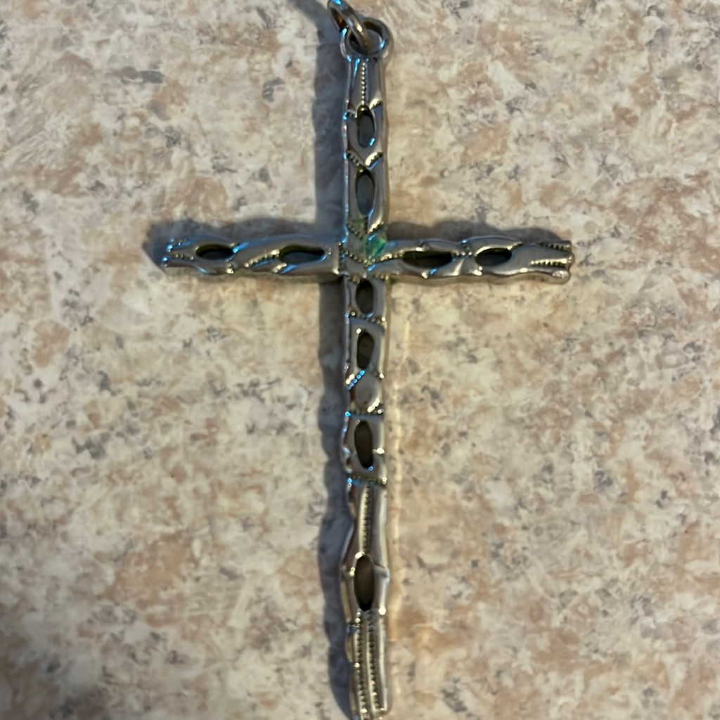 Silver Cross 3 Inches Long 2 Inches Wide